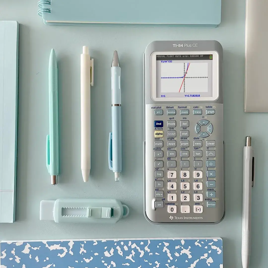 Texas Instruments TI-84 Plus CE Graphing Calculator Fractal Frost | 2.8-inch Color Display, Rechargeable Battery - view 9