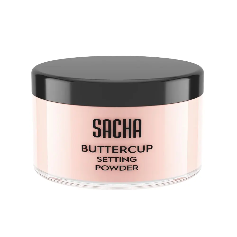 Sacha Buttercup Rosé Setting Powder 1.75 oz | All Skin Tones, Long-Wear Matte Finish - main product image