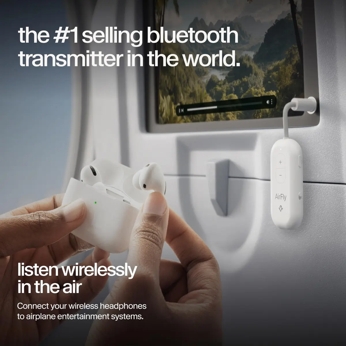 Twelve South AirFly Pro 2 Bluetooth Adapter for AirPods & Wireless Headphones | 3.5mm AUX Transmitter/Receiver - view 3