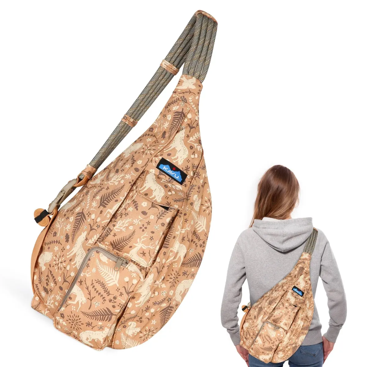 KAVU Rope Bag, Cotton Canvas Crossbody for Travel, Dream Trail | Iconic 10L Unisex Sling - view 2