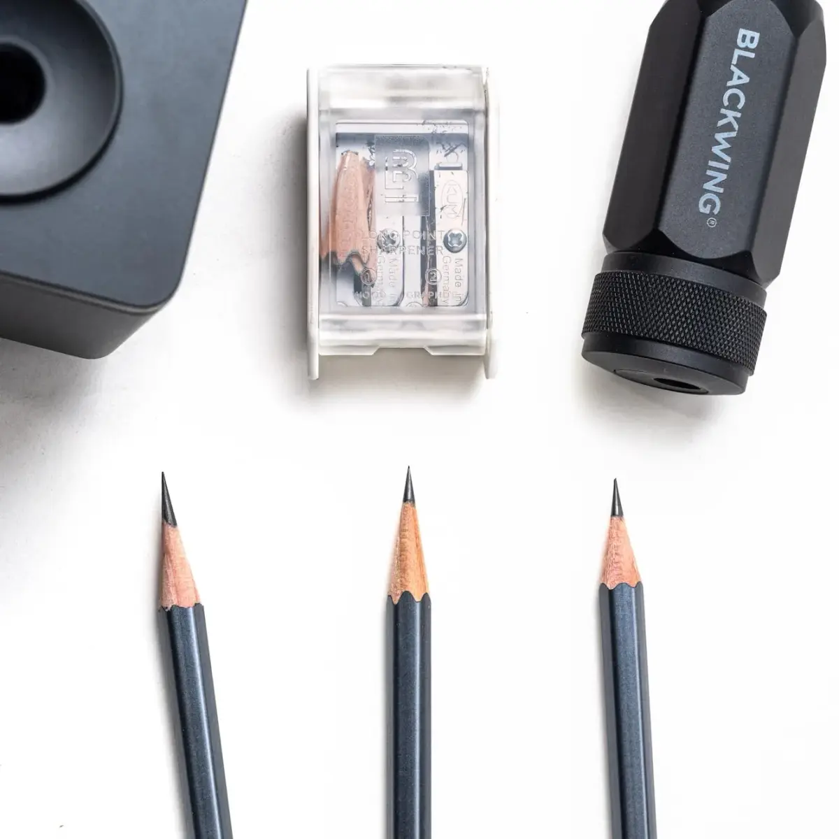 Blackwing One-Step Long Point Pencil Sharpener White | German Steel Blade, Machined Aluminum Body - view 6