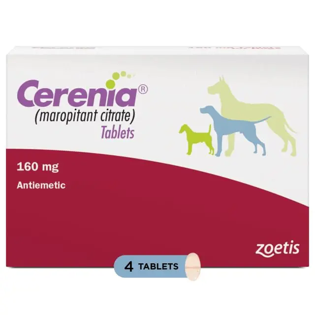 Cerenia (maropitant citrate) for Dogs 160 mg | Prevents Vomiting & Motion Sickness - view 2