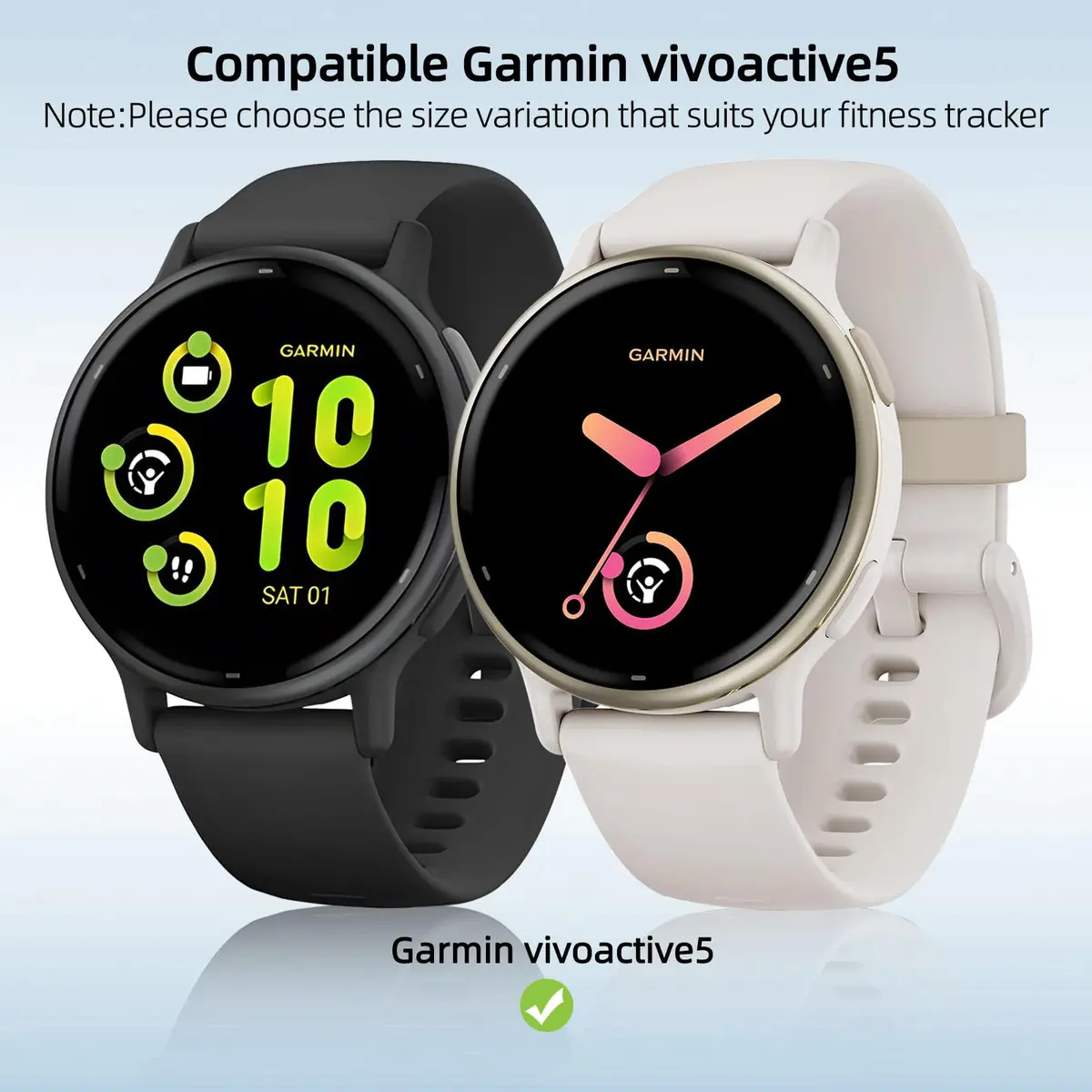 Kimiyaki Black Full Coverage Screen Protector Case for Garmin vivoactive 5 with Tempered Glass Film | 1 Pack - view 2
