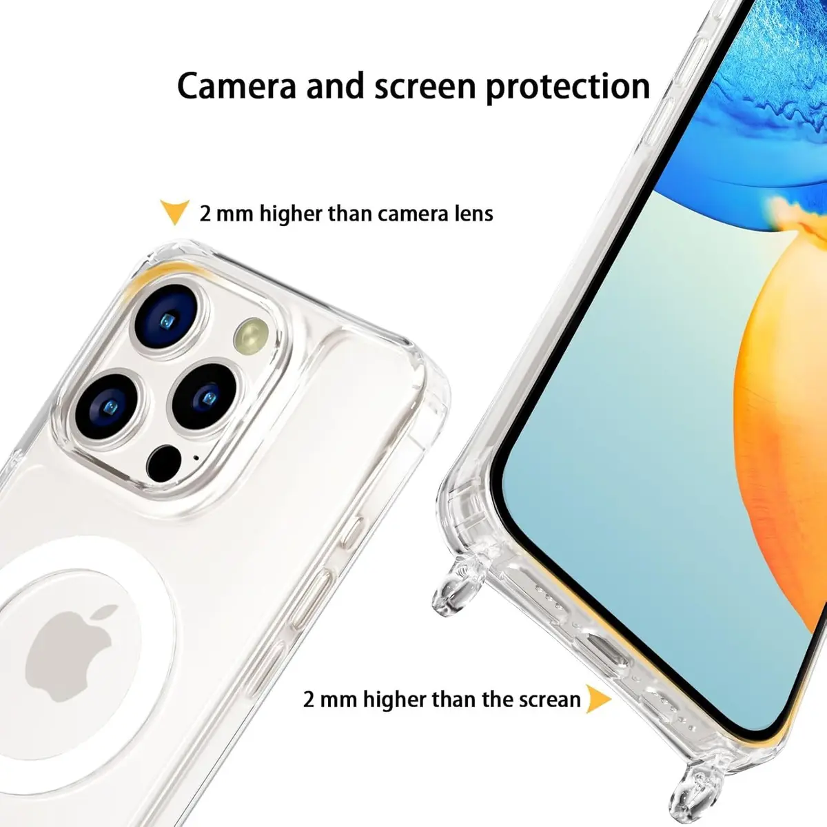 UnnFiko Crossbody Phone Lanyard for iPhone 16 Pro Max | Shockproof Magnetic Case with Strap - view 5