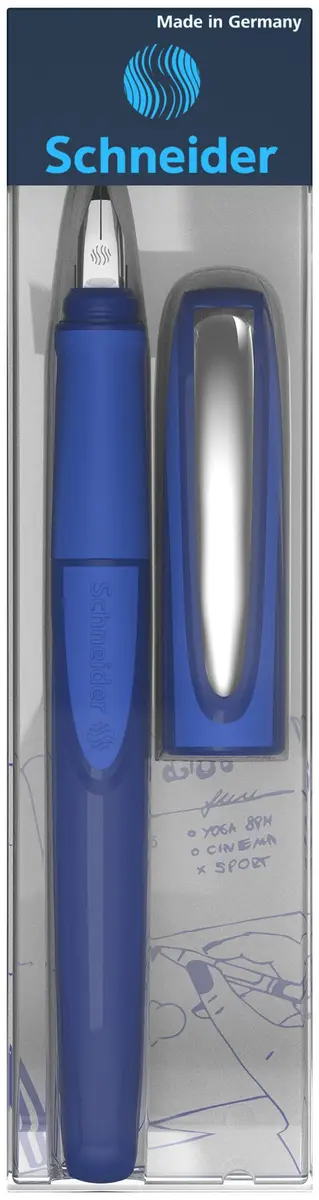 Schneider Ray Fountain Pen Space Blue M+ Nib | German Engineering for Right-Handed Writers - view 4