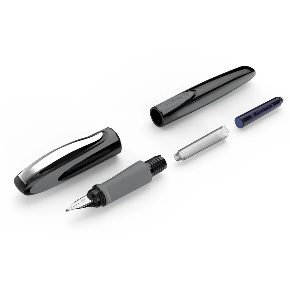 Schneider Ray Fountain Pen Space Blue M+ Nib | German Engineering for Right-Handed Writers - view 5