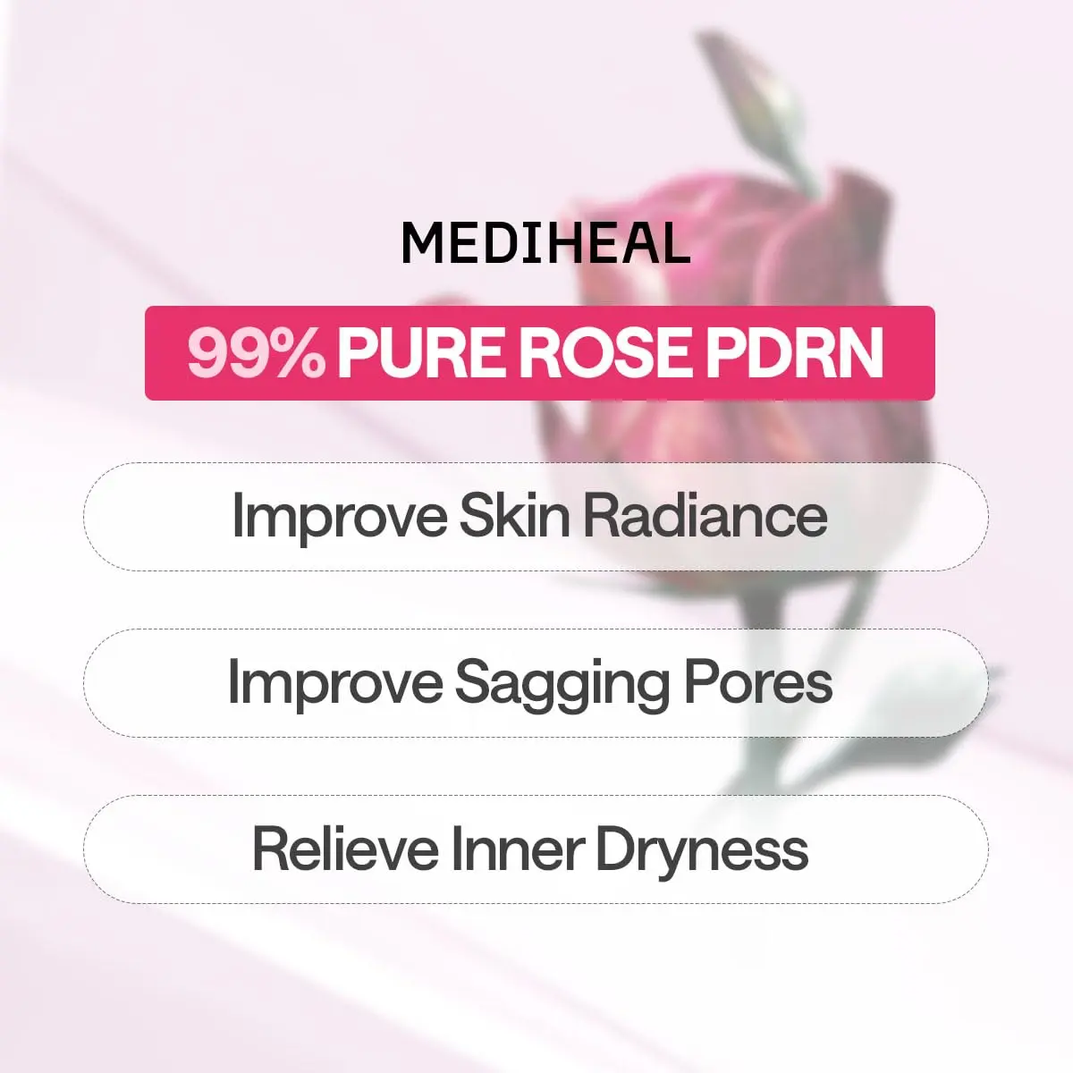 MEDIHEAL Rose PDRN Essential Face Sheet Mask 10ea | Korean Skincare for Healthy Glow - view 2