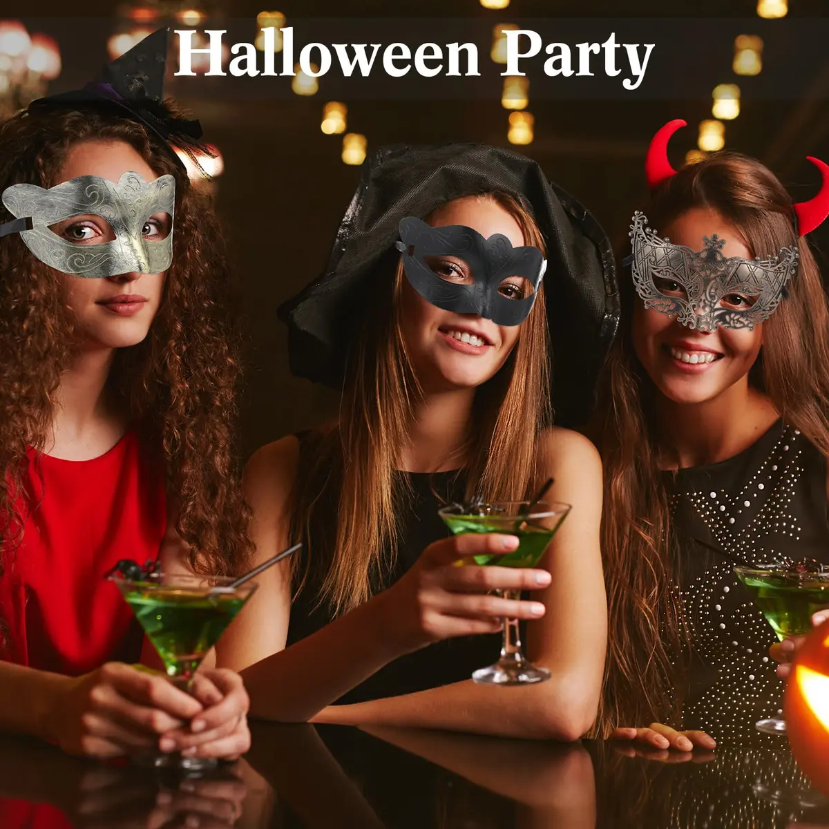 Chivao 60 Pcs Halloween Masquerade Masks Bulk | Elegant Venetian Masks for Parties - view 6
