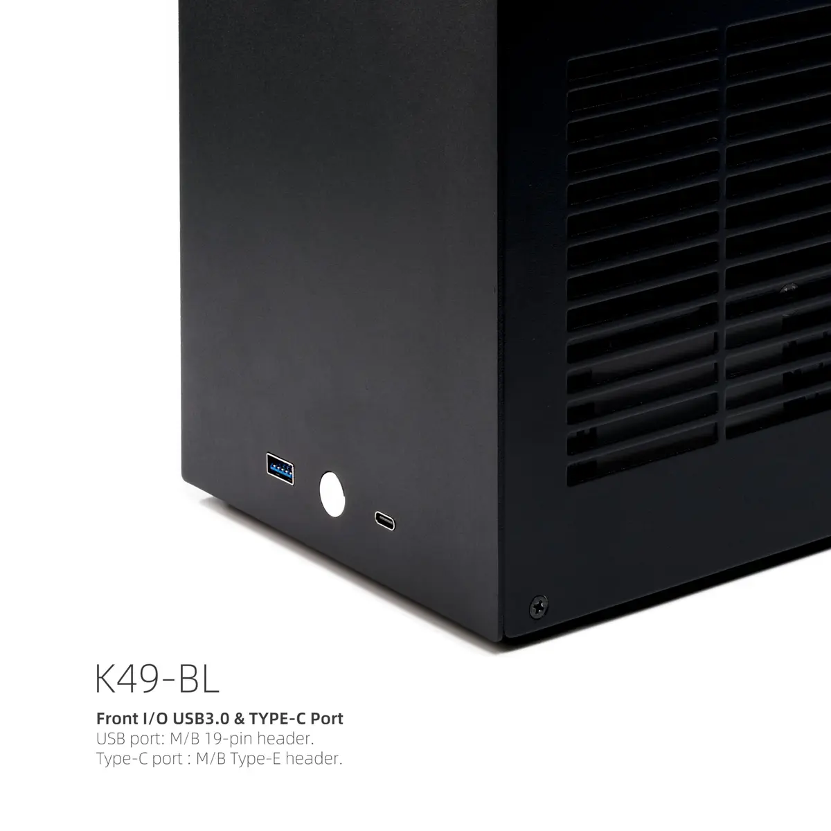SGPC K49BL 8.3L Mini ITX Case, Portable SFF Chassis, Black Standard Edition | Compact Gaming & Workstation Build - view 4