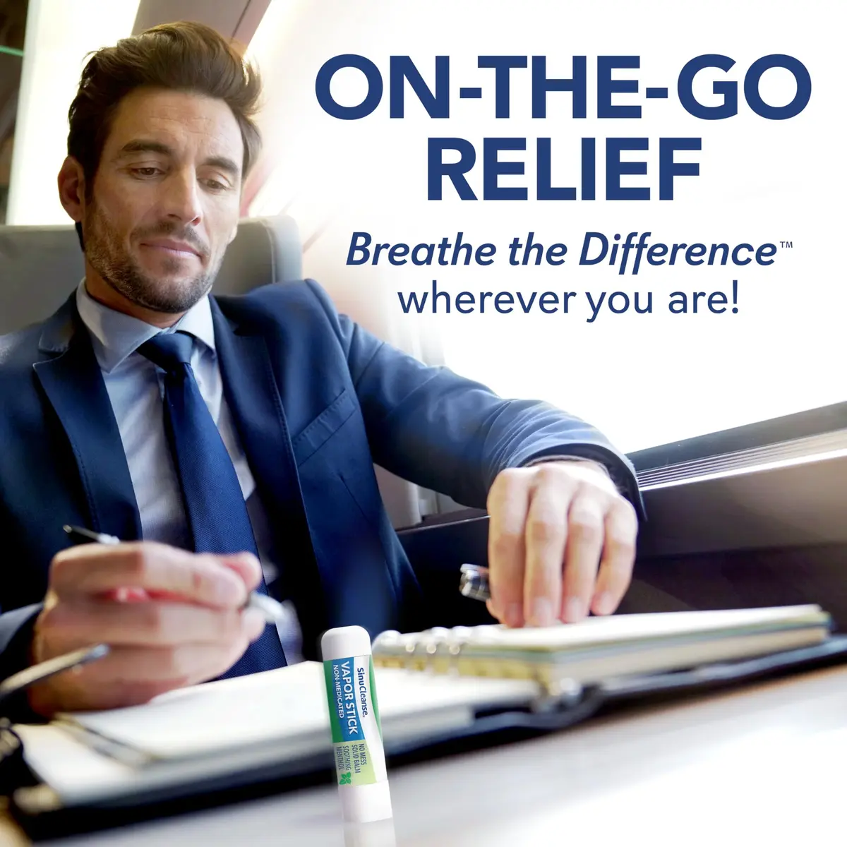 SinuCleanse Vapor Stick 0.11 Oz Solid Balm | Portable Nasal Relief, Non-Medicated, Made in USA - view 6