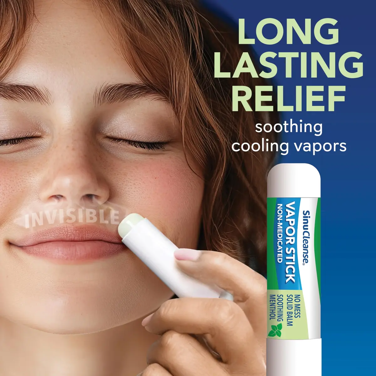 SinuCleanse Vapor Stick 0.11 Oz Solid Balm | Portable Nasal Relief, Non-Medicated, Made in USA - view 3