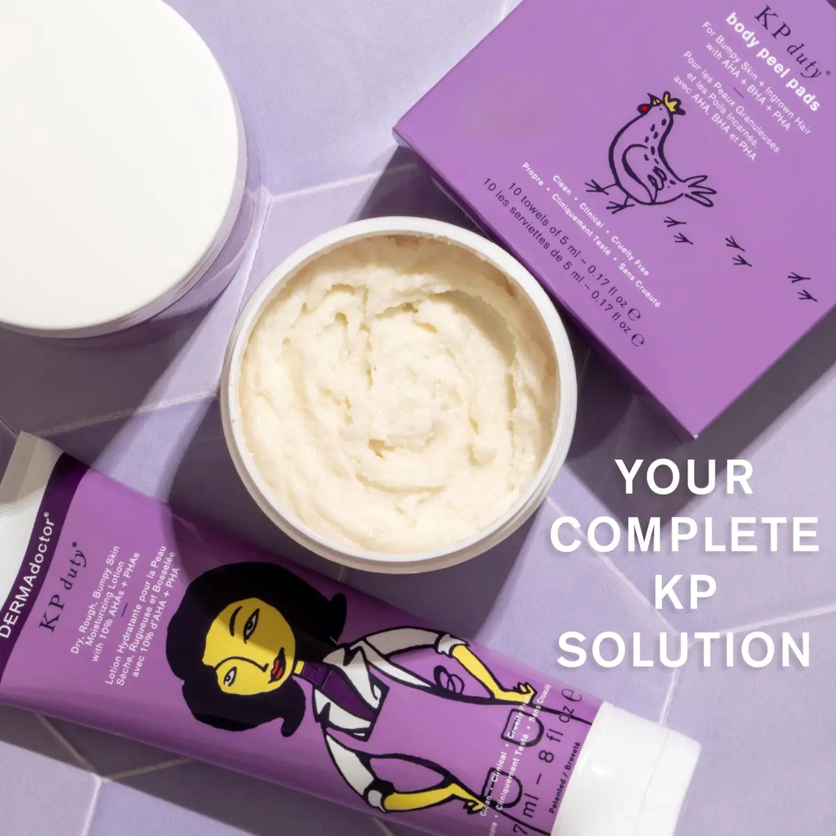 DERMAdoctor KP Bump Eraser Body Scrub 16 oz with Lotion 8 oz 10% AHA + PHAs Dermatologist Formulated Exfoliant - 24 oz - view 4