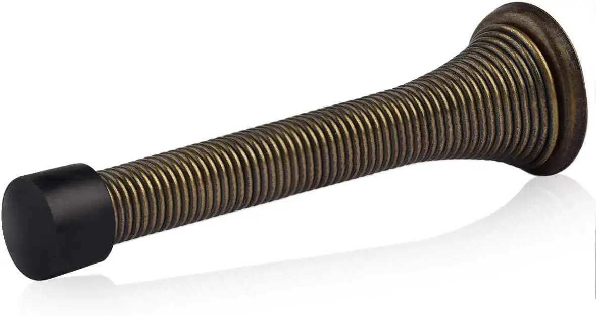 HOMOTEK Spring Door Stopper 50 Pack Antique Brass | Protects Walls and Doors - main product image