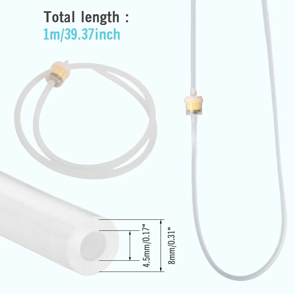TopDirect Microdermabrasion Filter Set with Silicone Tube | Durable Filters & 39" Silicone Hose for Skin Care Machines - view 5