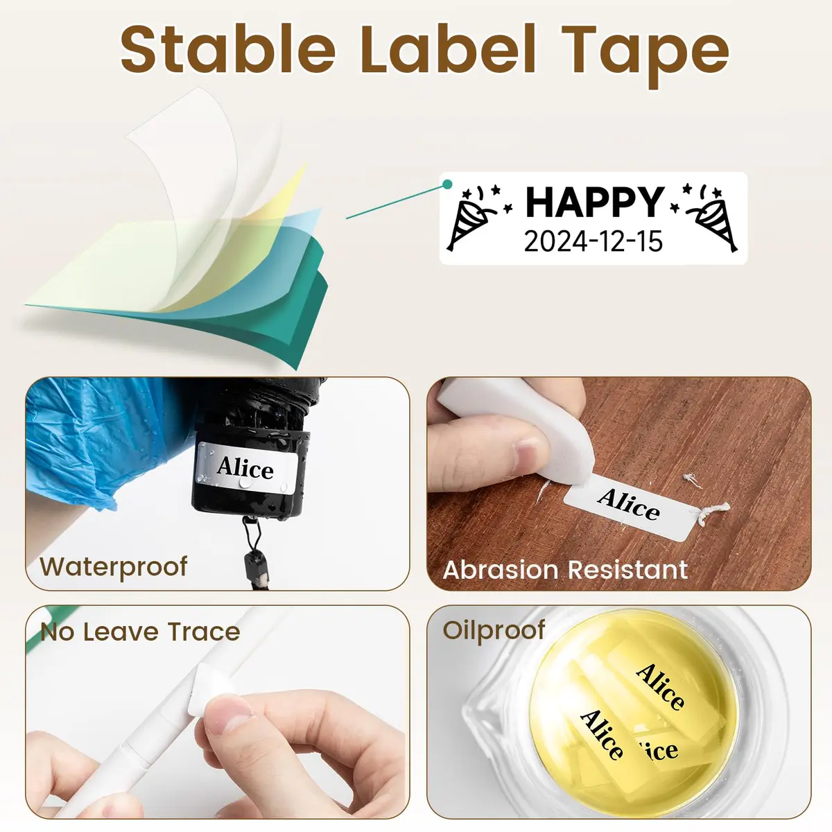 Phomemo D30 Portable Thermal Label Printer, Handheld Bluetooth Mini Label Maker with 3 Tapes | 203dpi Resolution - view 7
