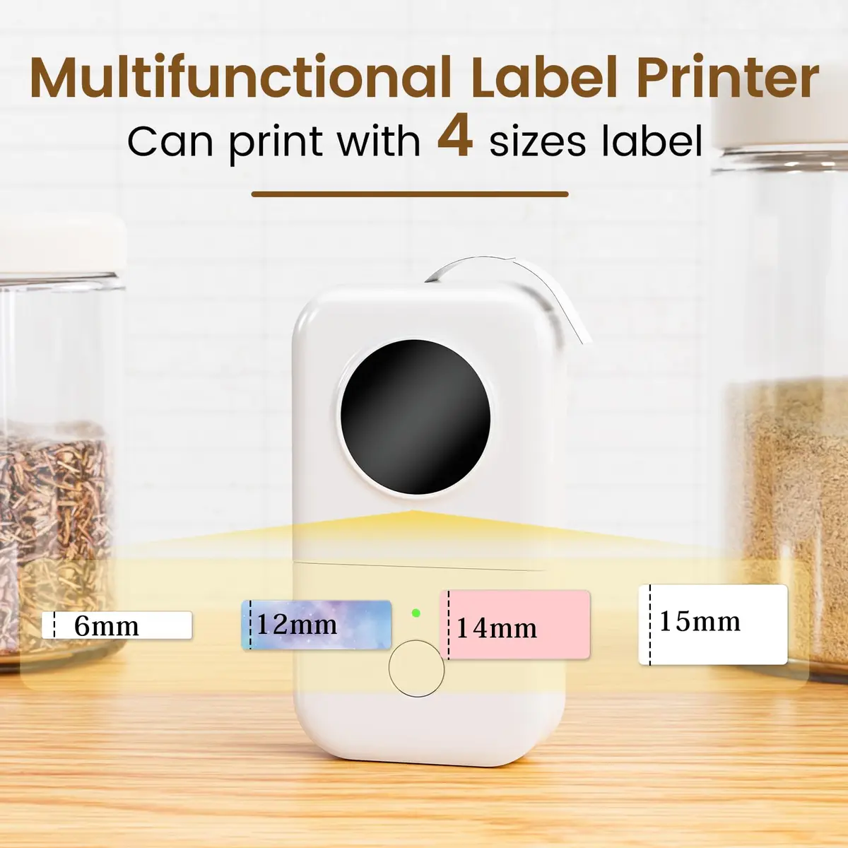 Phomemo D30 Portable Thermal Label Printer, Handheld Bluetooth Mini Label Maker with 3 Tapes | 203dpi Resolution - view 3