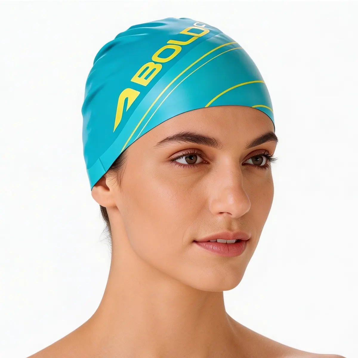 Boldfit Swimming Cap for Women Silicone Long Hair | Waterproof, UV Protection, Easy Fit - main product image