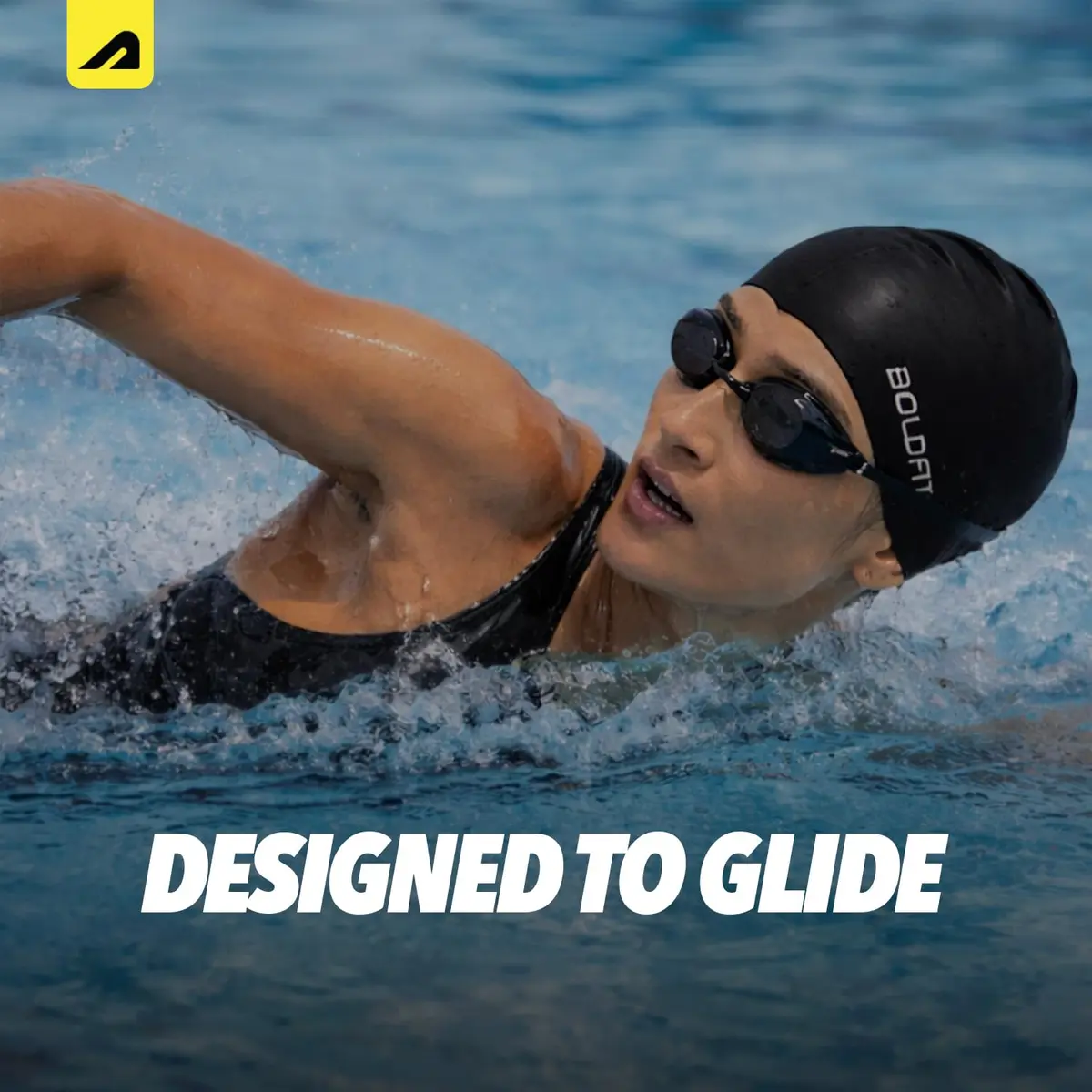 Boldfit Swimming Cap for Women Silicone Long Hair | Waterproof, UV Protection, Easy Fit - view 7
