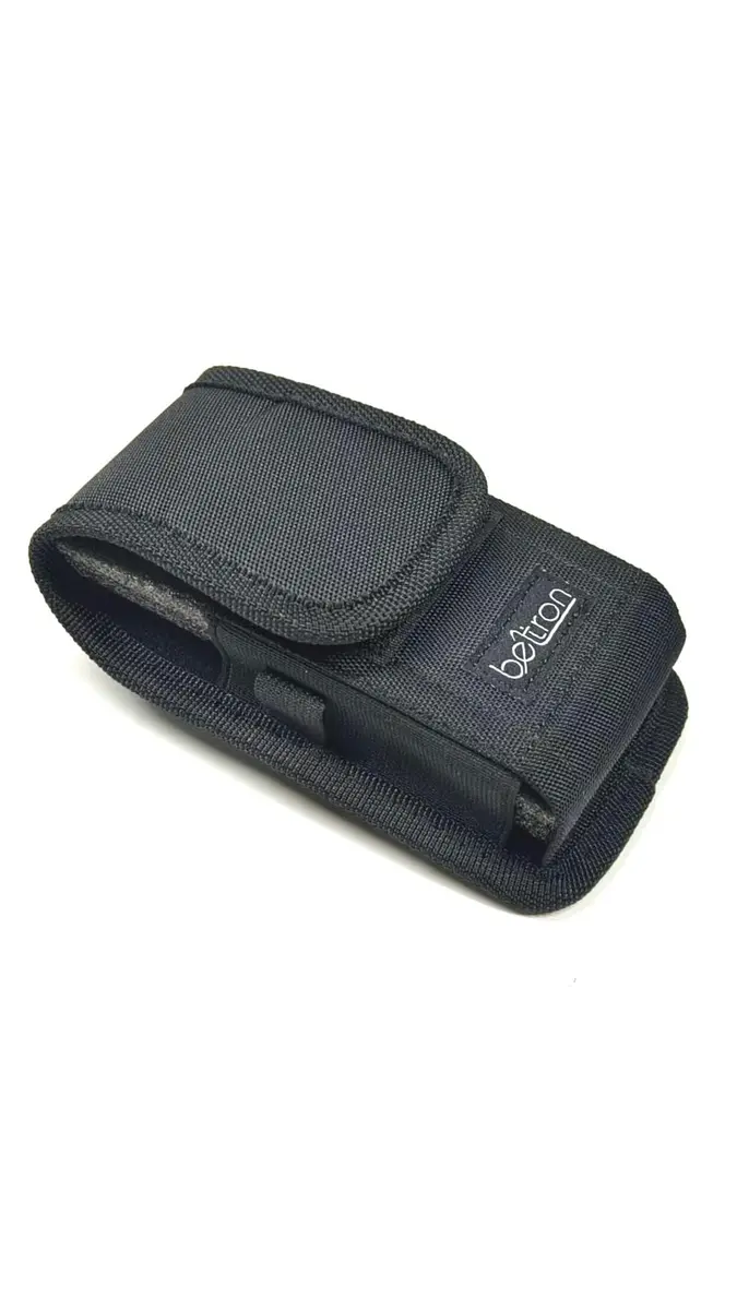BELTRON Vertical Nylon Case for CAT S22 Flip Phone & Sonim XP3 Plus, Heavy Duty Belt Loop & Metal Clip, Black - view 3