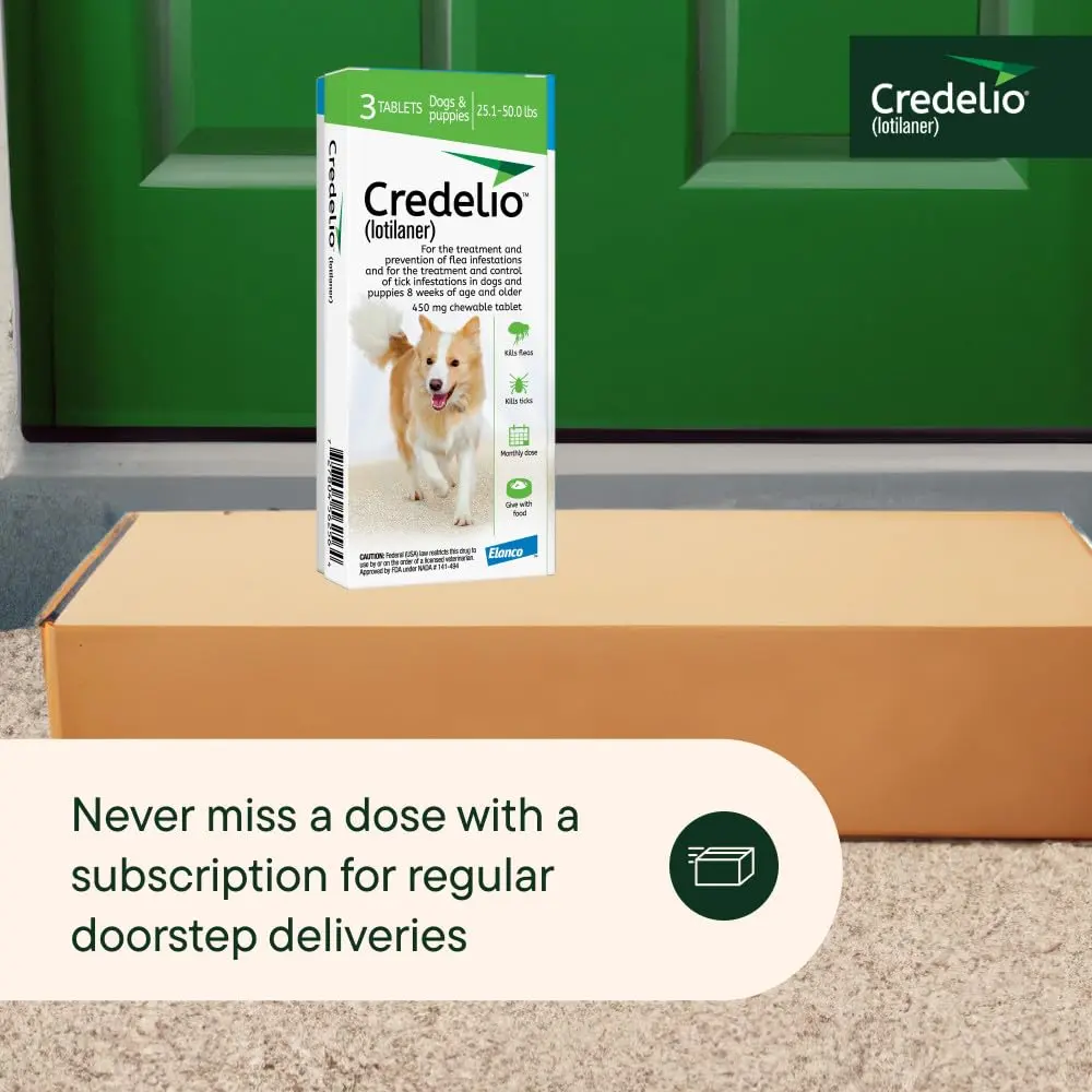 Credelio Chewable for Dogs 25.1-50 lbs | Fast-Acting Tick & Flea Protection - view 8