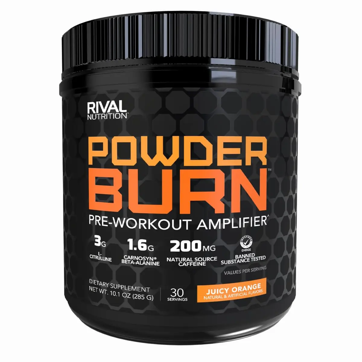 Rival Nutrition Powder Burn Juicy Orange | Pre-Workout Powder for Energy & Endurance - main product image