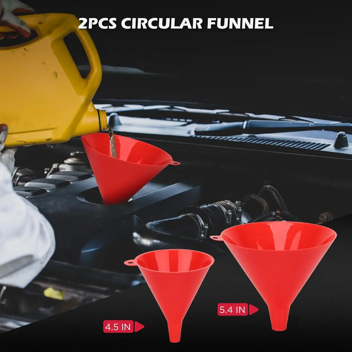 SEDY 22-Piece No-Spill Coolant Filling Funnel Kit and Siphon Hose Pump | Spill-Proof Automotive Fluid Transfer Tool - view 8