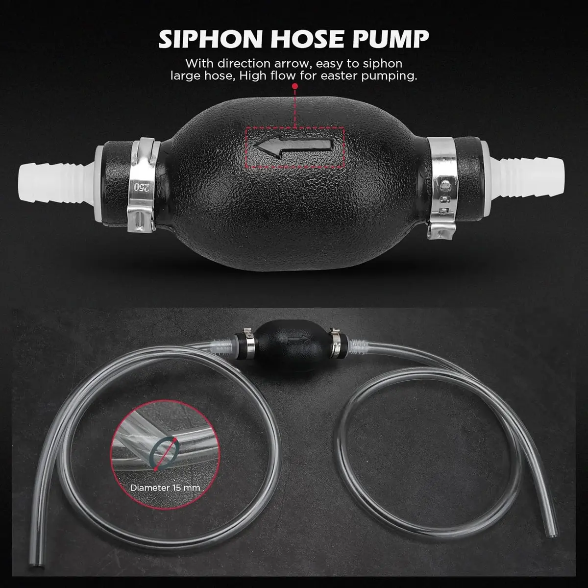 SEDY 22-Piece No-Spill Coolant Filling Funnel Kit and Siphon Hose Pump | Spill-Proof Automotive Fluid Transfer Tool - view 3