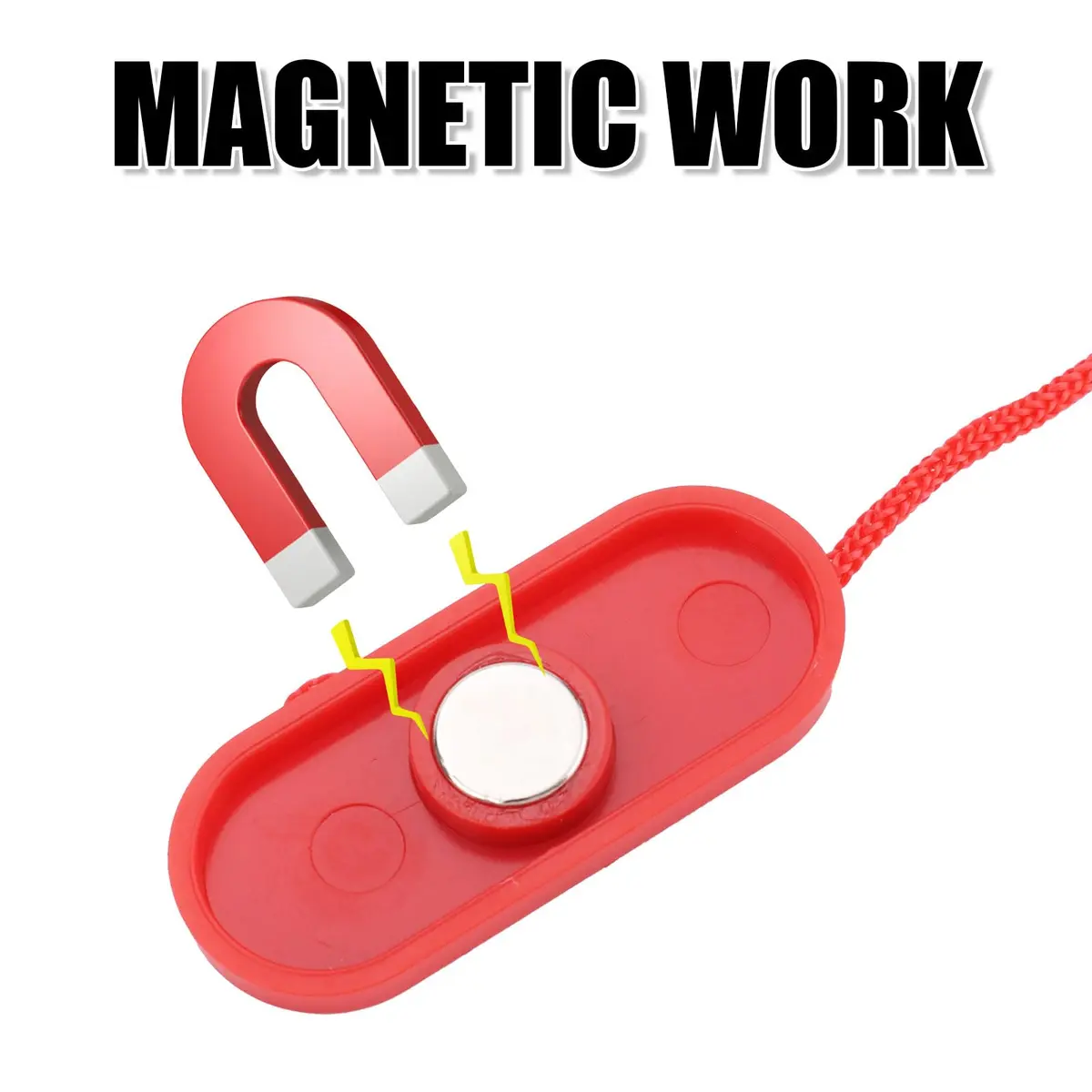 Gosknor Treadmill Magnet Safety Key, Universal Treadmill Safety Key | Red ABS Magnet - view 3