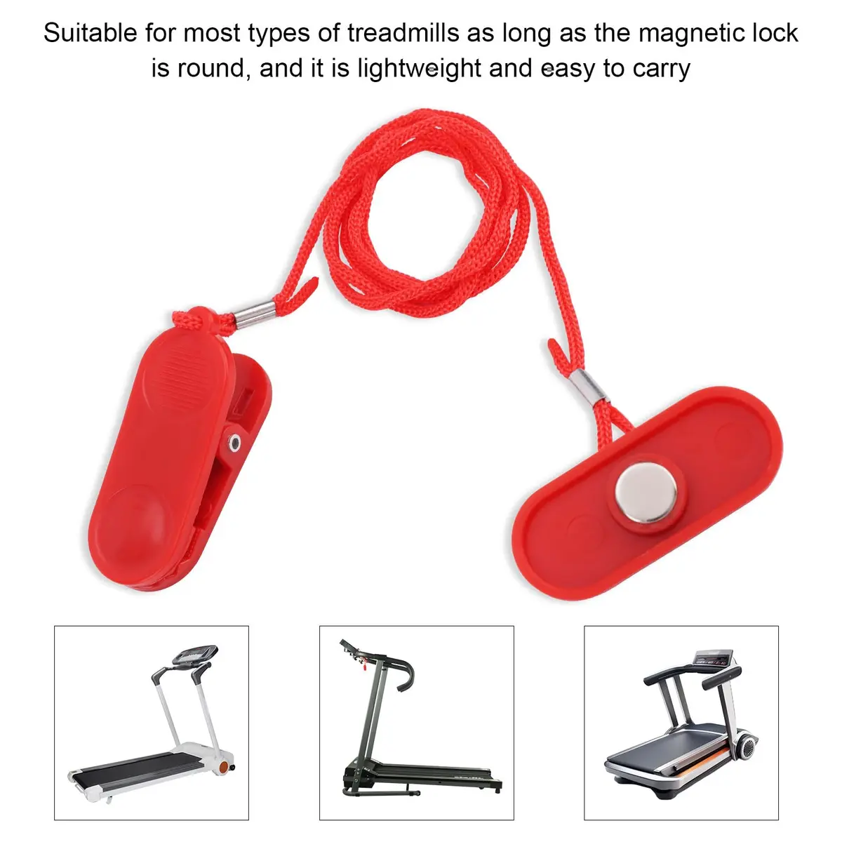 Gosknor Treadmill Magnet Safety Key, Universal Treadmill Safety Key | Red ABS Magnet - view 4