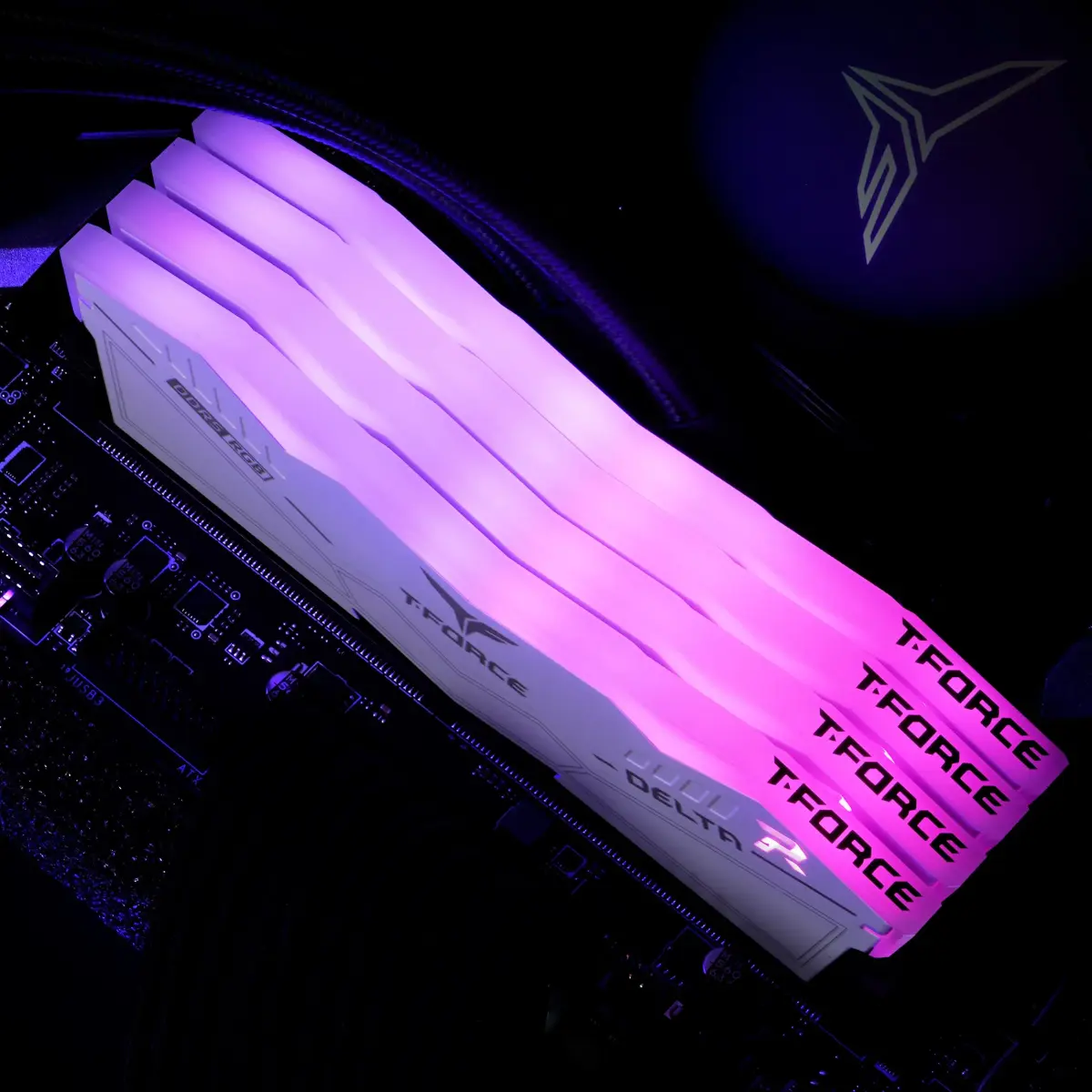 TEAMGROUP T-Force Delta RGB DDR5 RAM 32GB (2x16GB) 6400MHz White | High-Speed Desktop Memory Module - view 8