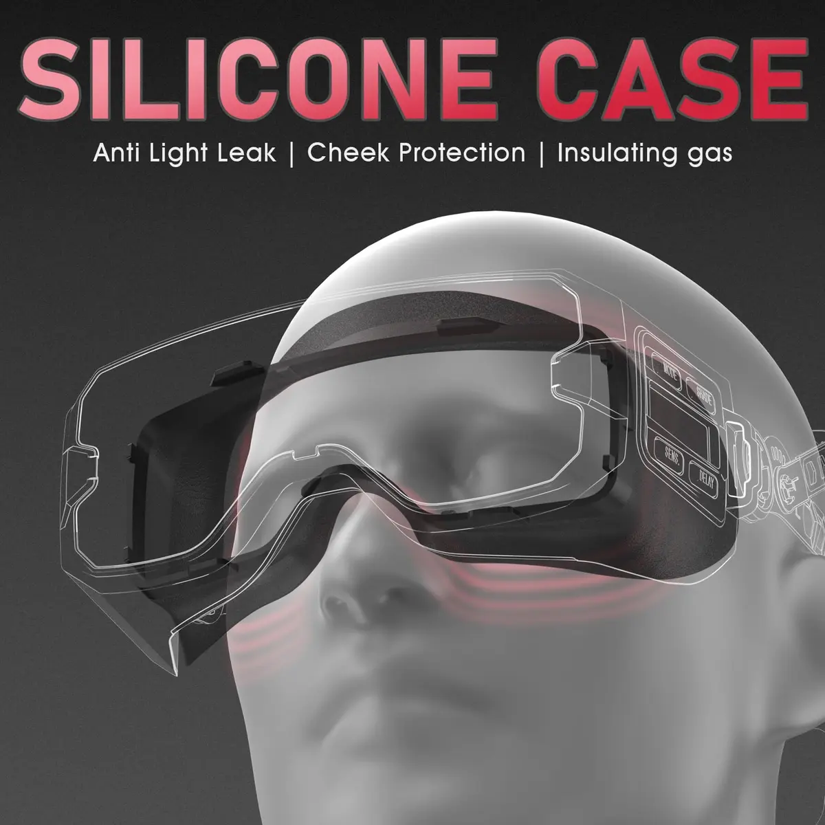 YESWELDER Welding Goggles Kit with LED Light, True Color Shade | Compact Auto-Darkening Safety Eyewear - view 6