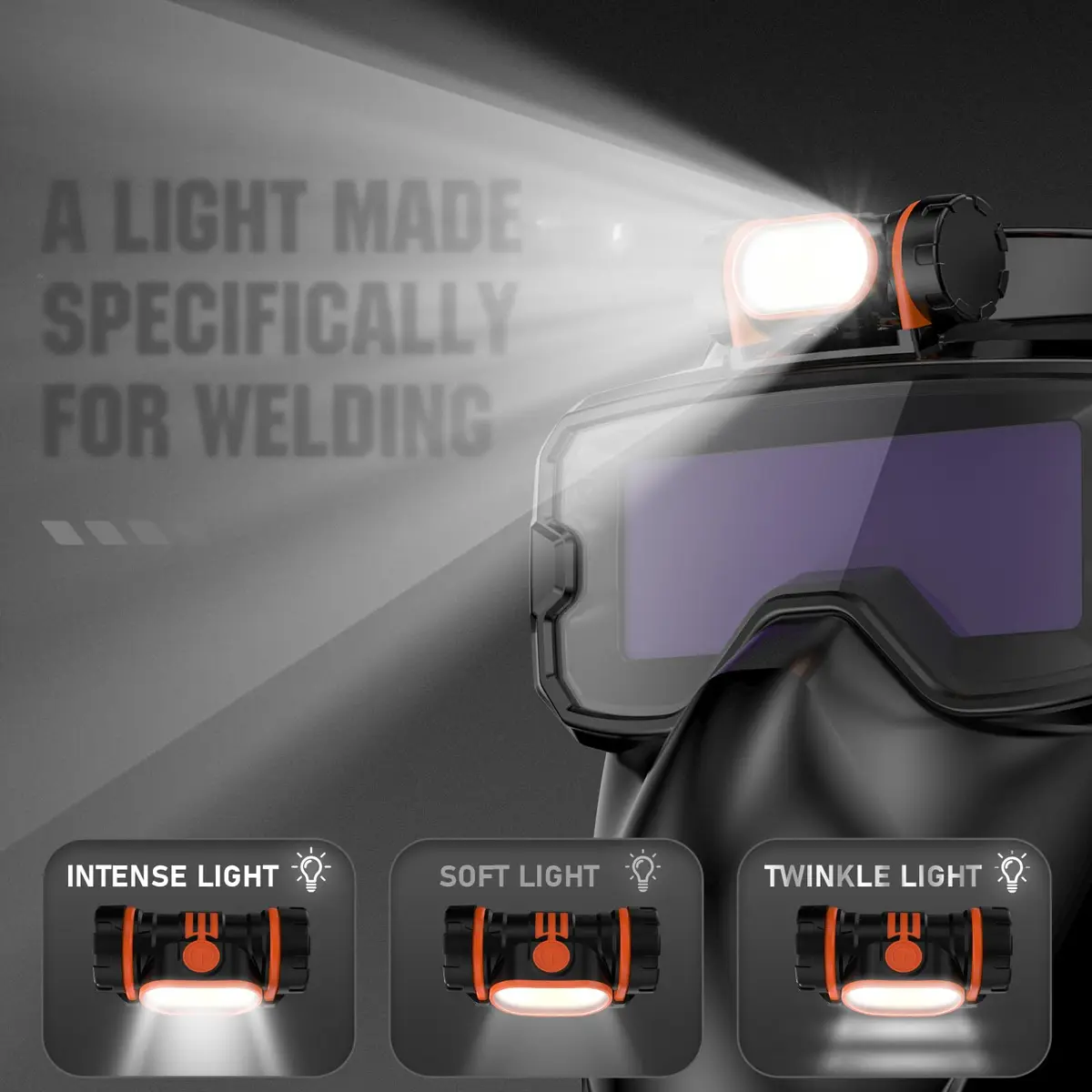 YESWELDER Welding Goggles Kit with LED Light, True Color Shade | Compact Auto-Darkening Safety Eyewear - view 2