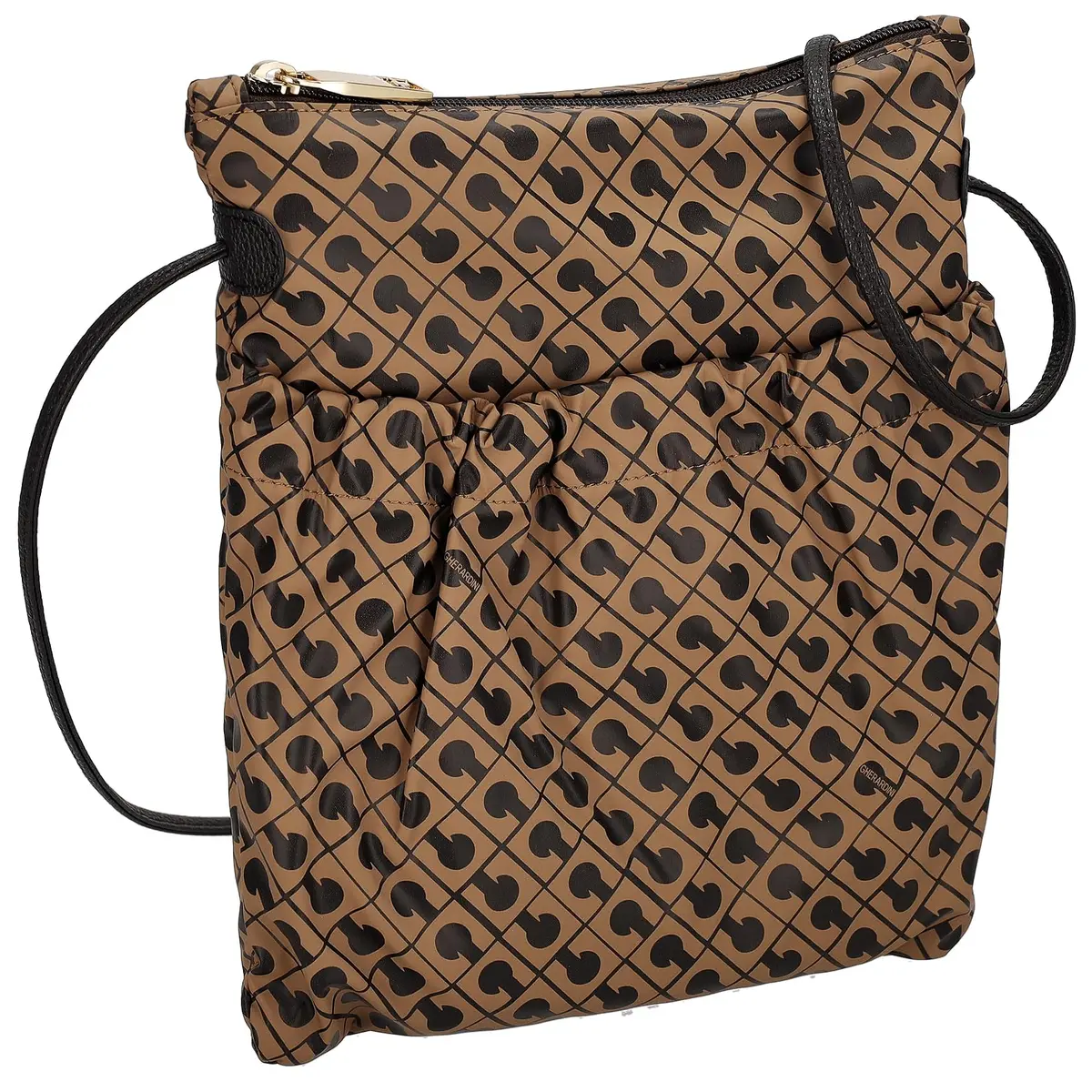 Gherardini Utility Shoulder Bag in Toffee | Italian Polyurethane Design, 26×24×1.5cm - main product image
