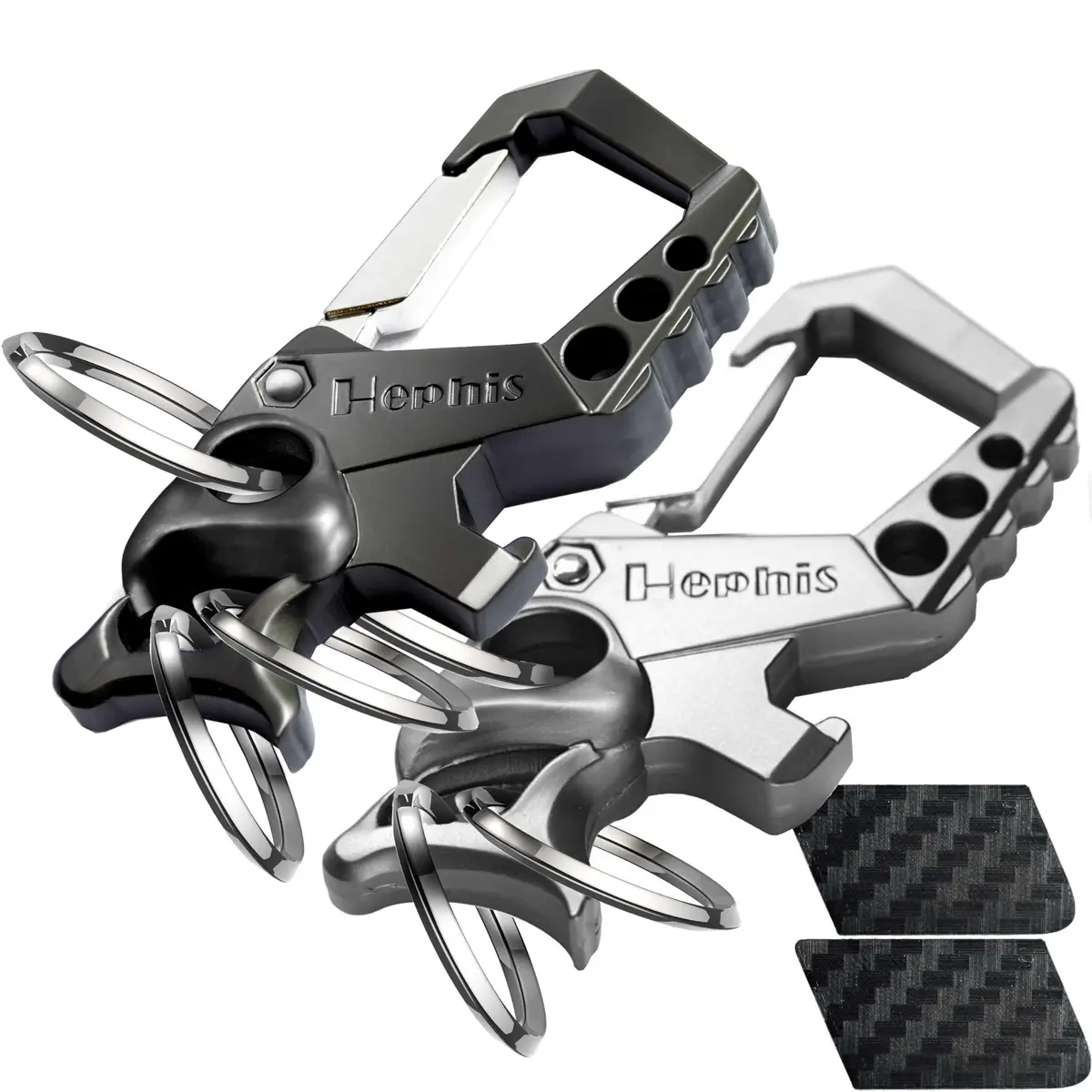 Hephis Heavy Duty Skull Metal Key Organizer,Multitool Keychain for Men | Durable Zinc Alloy, Skull Design, Multi-Function, Gift-Ready - main product image