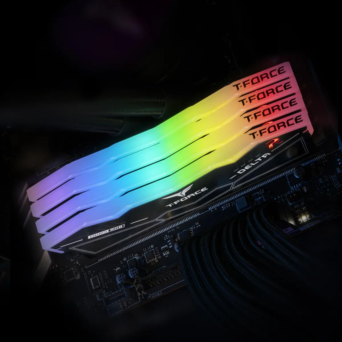 TEAMGROUP T-Force Delta RGB DDR5 RAM 64GB (2x32GB) 6000MHz CL38 Black | High-Speed Desktop Memory - view 6