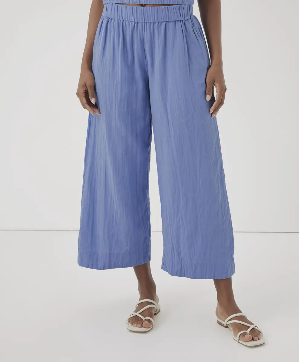 Pact Organic Cotton Women's Gauze Wide Leg Pant | Breathable, Flowy & Comfortable in Warm Weather - view 5