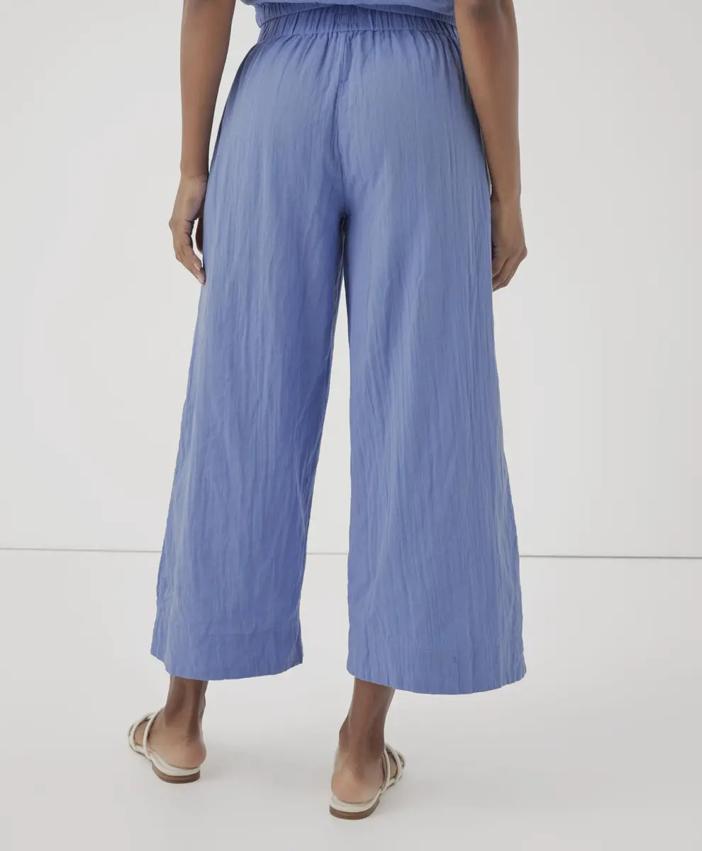 Pact Organic Cotton Women's Gauze Wide Leg Pant | Breathable, Flowy & Comfortable in Warm Weather - view 6
