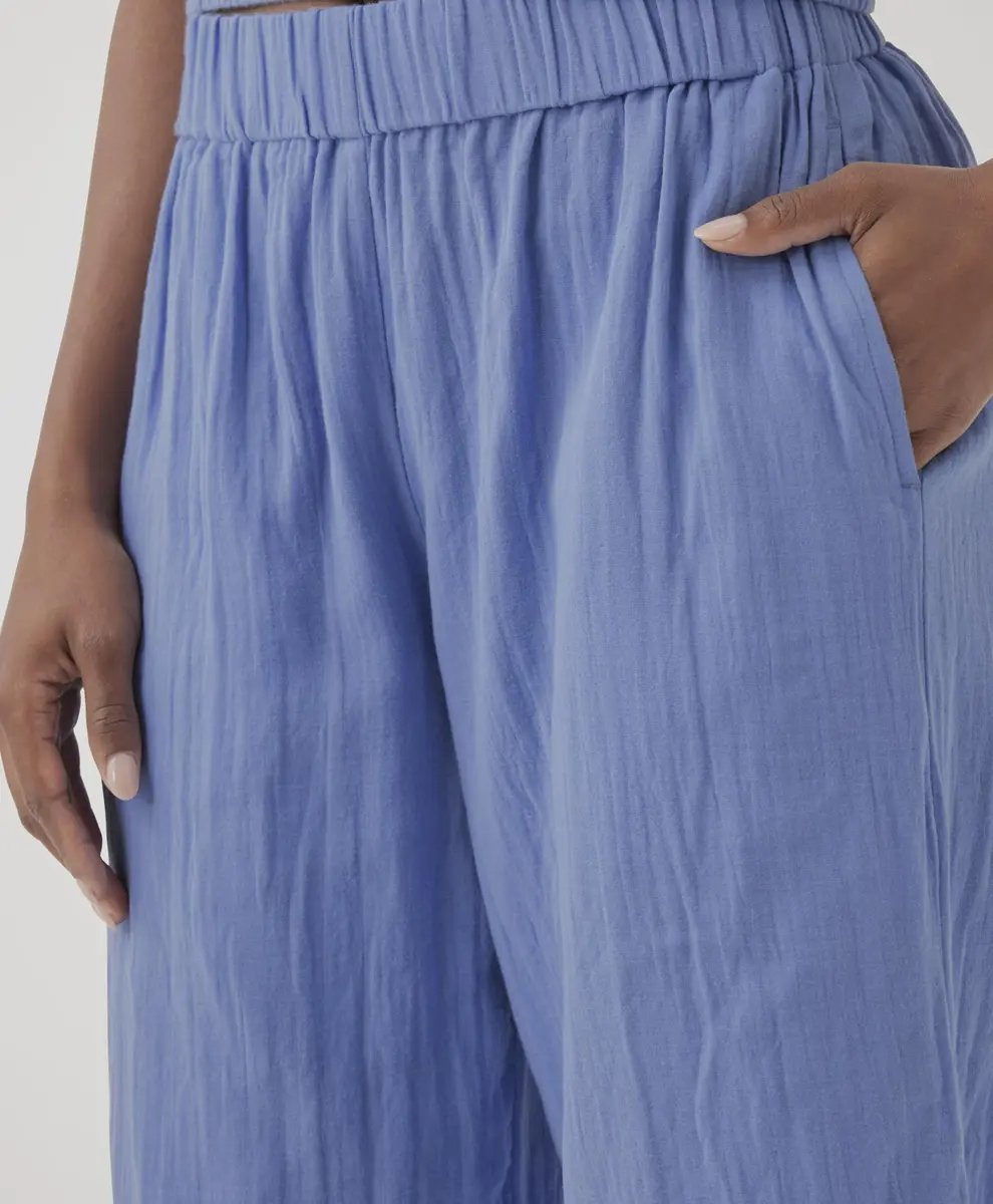 Pact Organic Cotton Women's Gauze Wide Leg Pant | Breathable, Flowy & Comfortable in Warm Weather - view 7