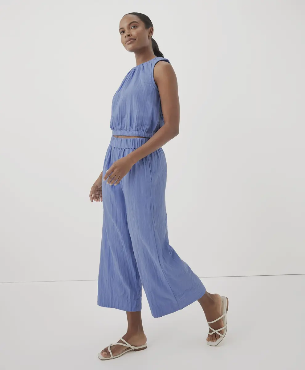 Pact Organic Cotton Women's Gauze Wide Leg Pant | Breathable, Flowy & Comfortable in Warm Weather - view 4