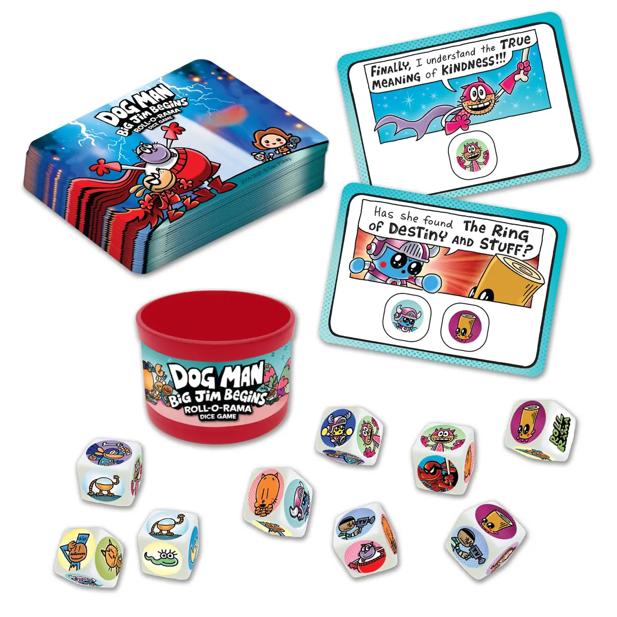 University Games Dog Man Big Jim Begins Roll-O-Rama Dice Game | Family Dice Game for Kids 6+ - view 6