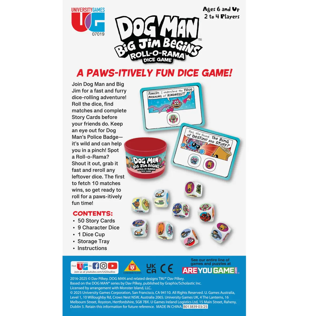 University Games Dog Man Big Jim Begins Roll-O-Rama Dice Game | Family Dice Game for Kids 6+ - view 7
