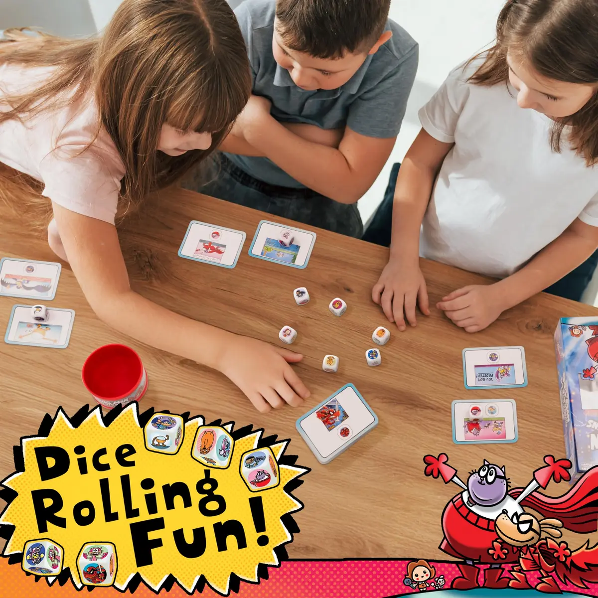 University Games Dog Man Big Jim Begins Roll-O-Rama Dice Game | Family Dice Game for Kids 6+ - view 2