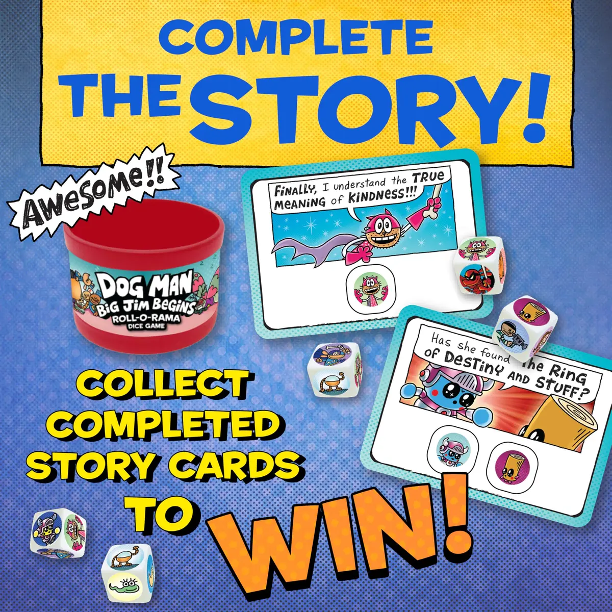 University Games Dog Man Big Jim Begins Roll-O-Rama Dice Game | Family Dice Game for Kids 6+ - view 3