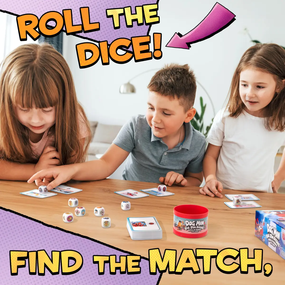 University Games Dog Man Big Jim Begins Roll-O-Rama Dice Game | Family Dice Game for Kids 6+ - view 4