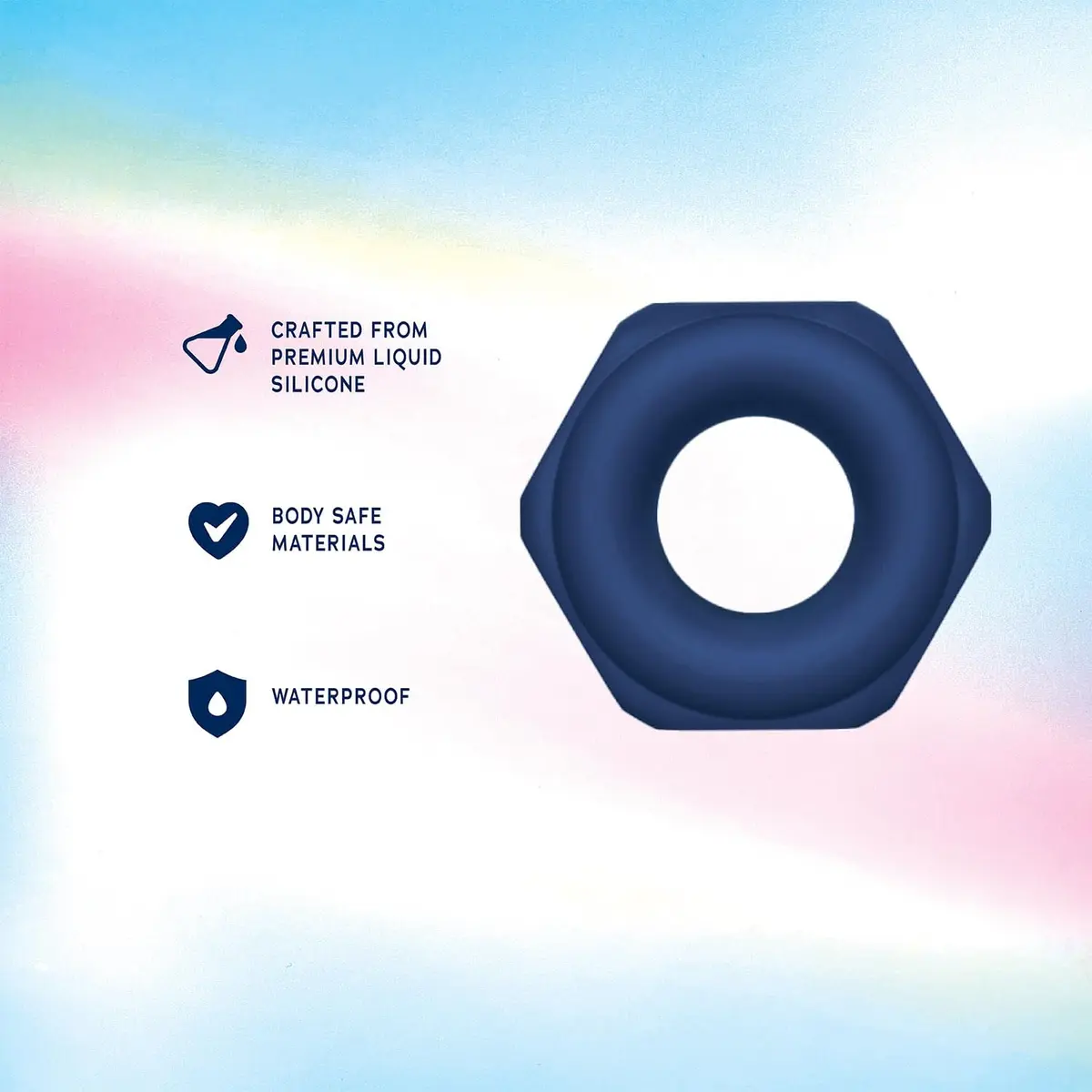 ID Screw You Cock Ring 55mm | Ultra-Stretchy for Enhanced Stimulation - view 6