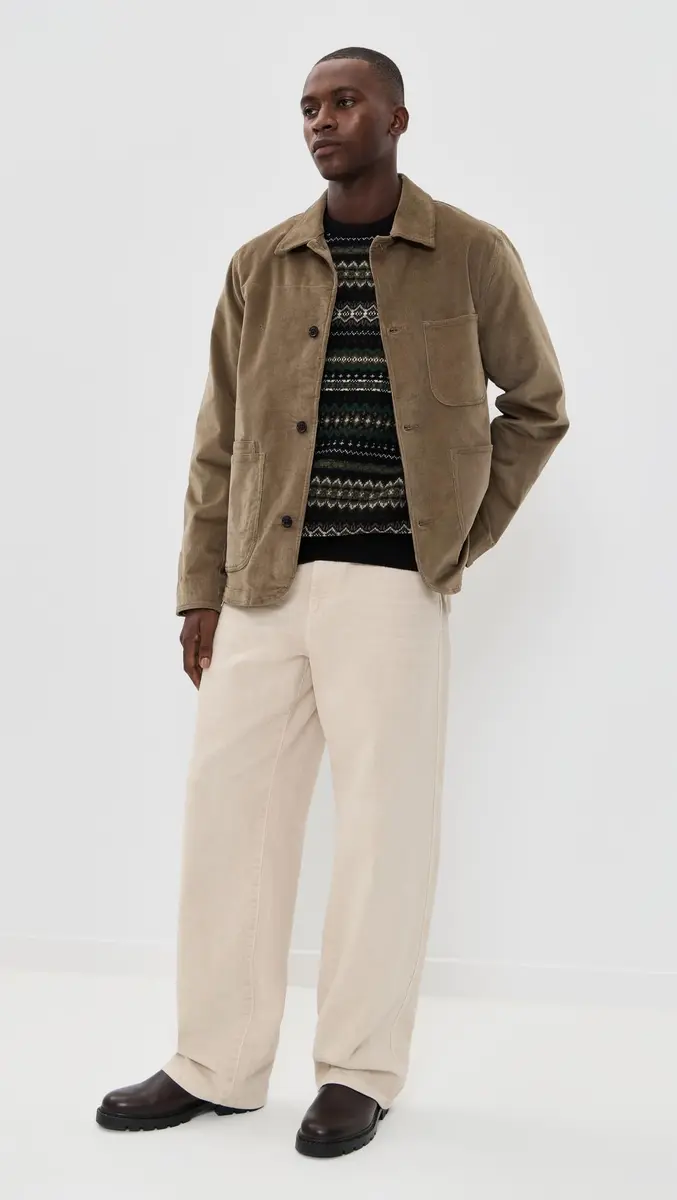 Paul Smith Mens Work Jacket Hazelnut Medium | Organic Cotton, Fully Lined - view 3