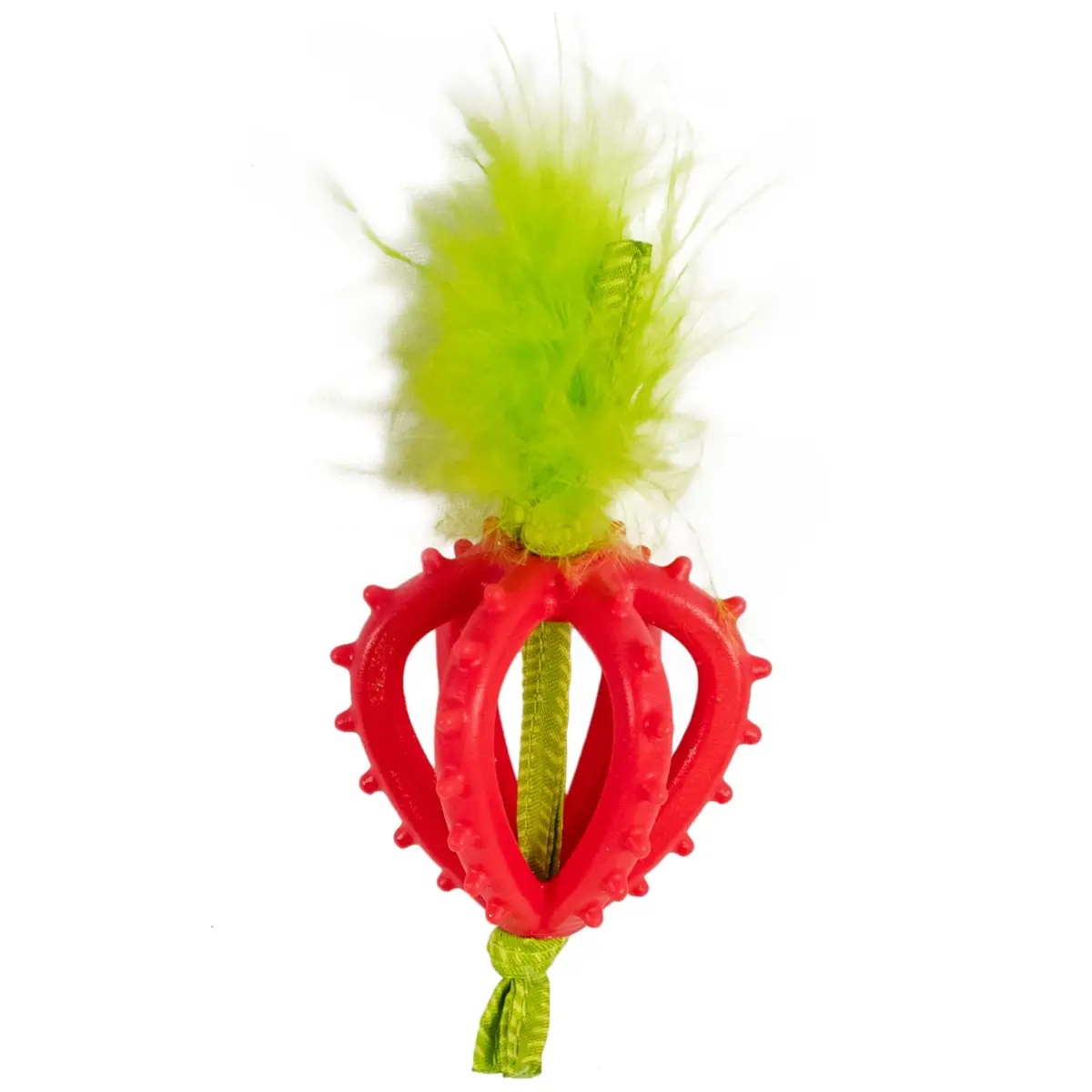 Catstages Dental Strawberry Teether Cat Chew Toy with Catnip, 4" | Helps Keep Teeth Clean - main product image