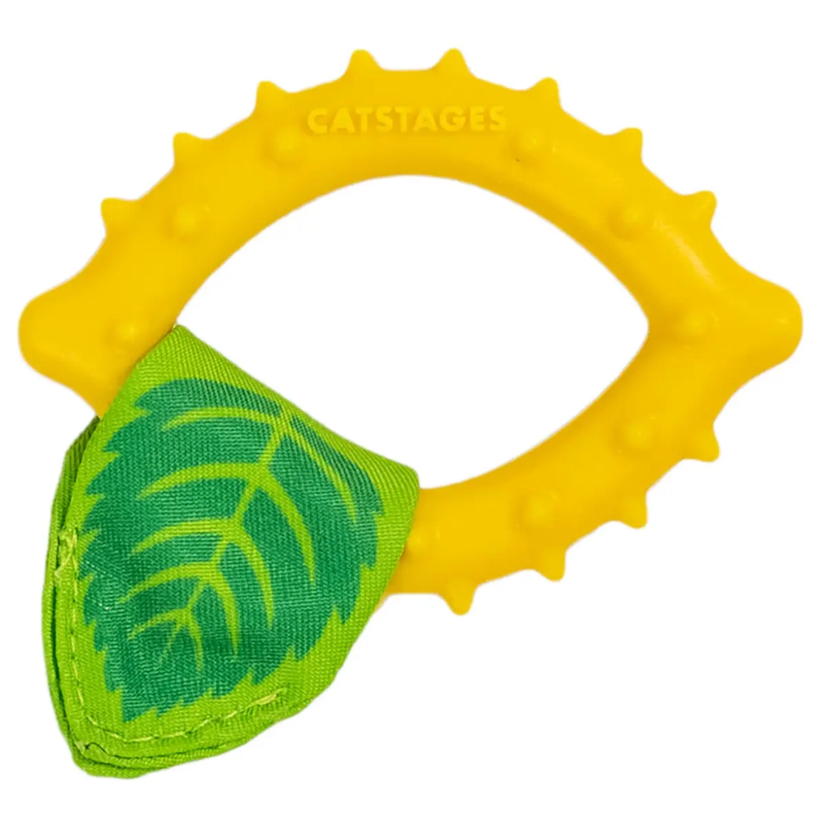 Catstages Dental Lemon Teether Interactive Chew Cat Toy with Catnip, 2.4" | Soft & Multi-Textured, Helps Keep Teeth Clean, Massages Gums, Catnip Oil Coating, Bat & Carry, Enrichment for Cats & Kittens - main product image