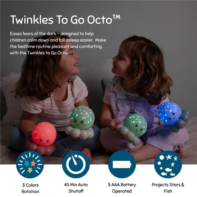 Cloud b Twinkles to Go Octo Pastel Green | Portable Night Sky Projector for Bedroom & Travel - view 2
