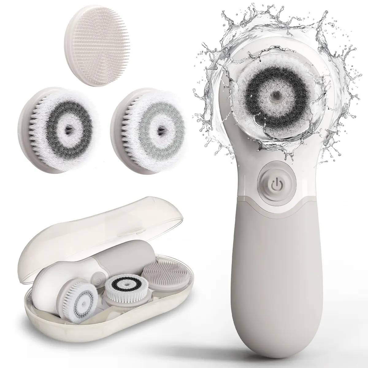 TOUCHBeauty Face Scrubber with 3 Brush Heads & 2 Speeds | Deep Cleansing & Exfoliating for All Skin Types - main product image